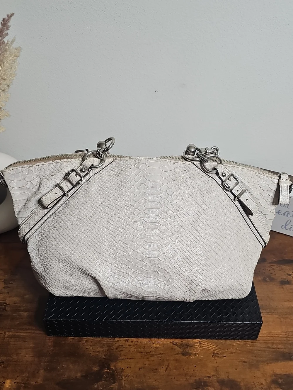 Reduced Price...Coach Madison Sophia Python-Embossed Leather Satchel K1098-16346